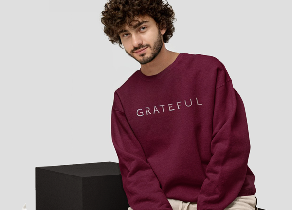 Grateful Mens Crew Neck Sweatshirt