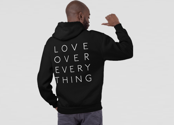 Love Over Everything Mens Hoodie