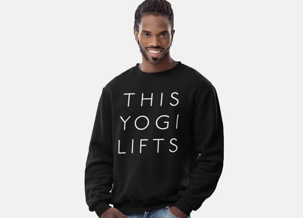 This Yogi Lifts Mens Crew Neck Sweatshirt